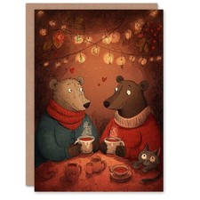 Cute bear couple love cosy - bear,