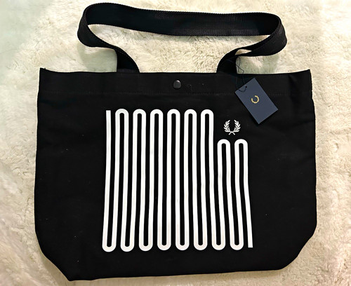 Fred perry black - canvas, tote