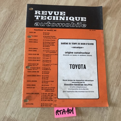 Toyota rta repair manual 1979 - repair,