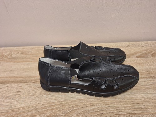 Black leather sandals shoes - black, sandals/shoes