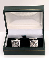 Alfred Dunhill Sterling Silver Cufflinks Boxed Vintage Christmas Gift For Men