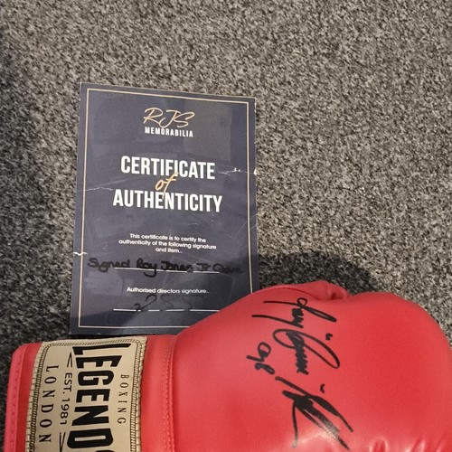 Roy jones signed red - jones, jr