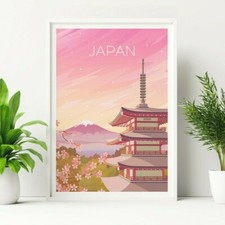 Japan art print - japan, mount