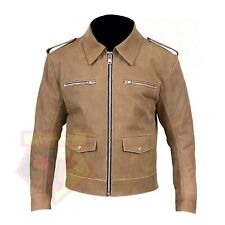 Brown Mens Distressed Leather