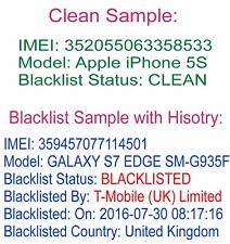 Clean Block Status Check Full Report any iPhone iPad Samsung Sony HTC LG Nokia