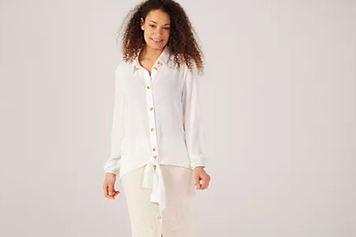 Frank usher blouse crepe long - usher,