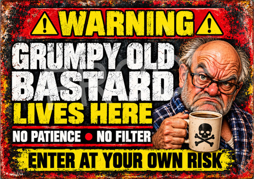 Funny grumpy old stard metal - old,