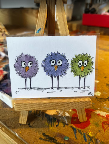 Original watercolour aceo - original,