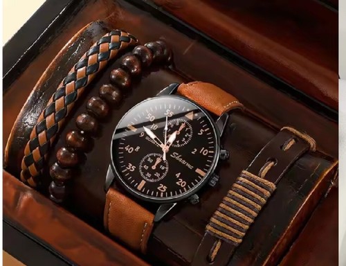 Gents quartz watch and - ,