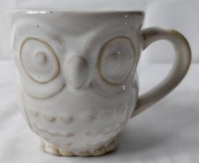 Lovely Embossed Ceramic Stoneware Owl Shaped Coffee/Tea Mug VGC