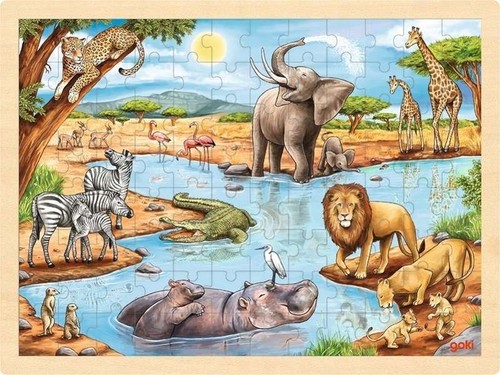 Goki wooden jigsaw - wooden,