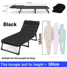 185x56cm reclining sun lounger - reclining,