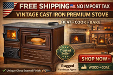 Cast Iron Wood Stove with Oven