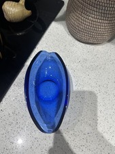 Vintage Whitefriars/Sowerbys? Boat Shaped Glass Cobalt Blue Bonbon Cigar Ashtray