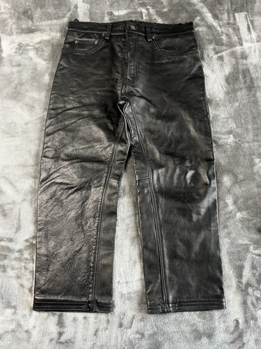 Vintage real leather trousers - vintage,