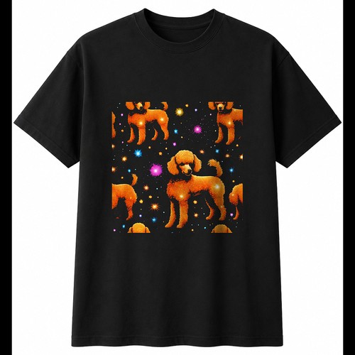 Colourful miniature poodle - colourful,