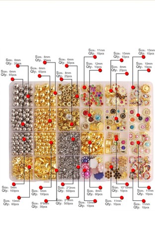 Pearl beads and rivet - and, studs