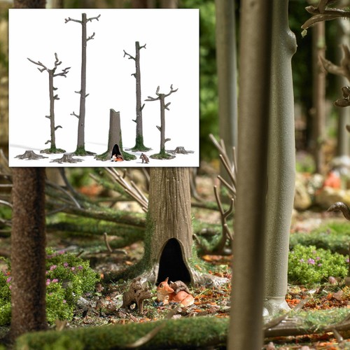 Fox burrow tree trunks - fox,