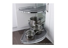 600mm Kessebohmer LeMans Corner Kitchen Carousel Chrome K2LM600SCR