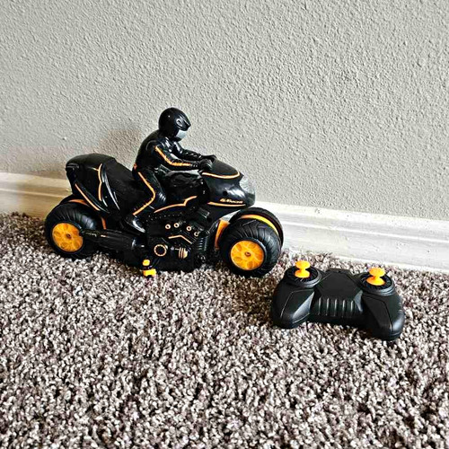 Toy motorcycle rider - motorcycle, w/