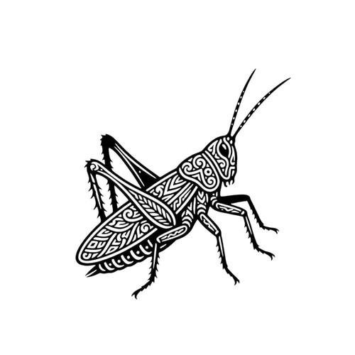 Beautiful grasshopper decal - beautiful,