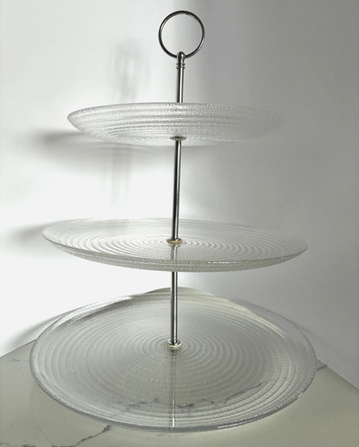 Tier glass cake stand clear - 3,