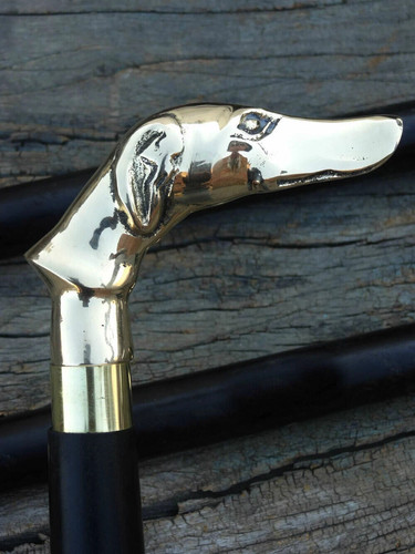 Dog handle wooden walking - dog,