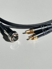 Naim Power Amplifier Input  4 Pin Din Twist Lock From 2 x RCA Phono Outputs