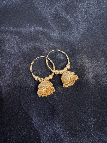 Goldplated medium jhumka - goldplated,
