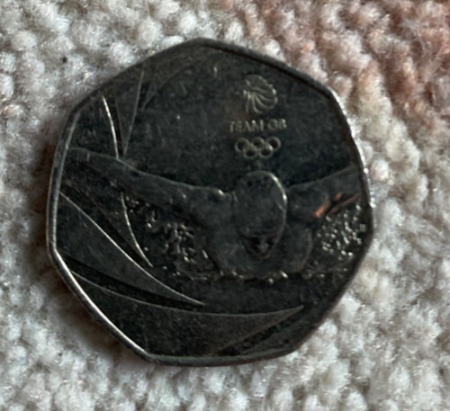 2016 50p coin team rio - gb,