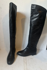 Dune Black Leather Over Knee