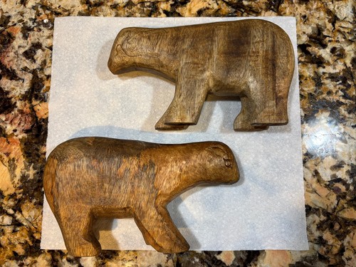 Set hand carved wooden - 2,