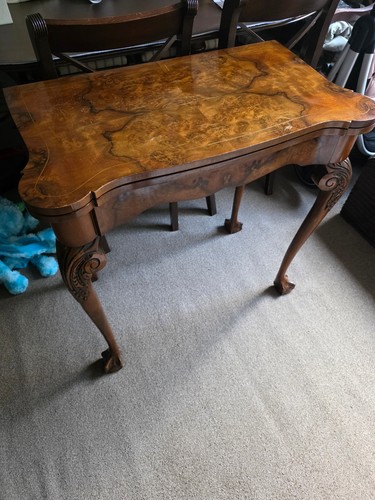 Antique card games table - card/games,
