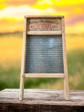 VTG 24" 1940 Glass Atlantic National Washboard Co. # 860 Chicago Saginaw Memphis