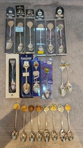 Souvenir spoons silver plated - spoons,
