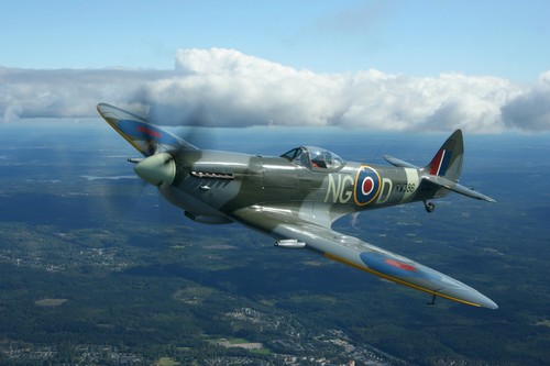 Giant spitfire plane - giant,