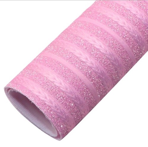 Fine pink embosse glitter - embosse, faux
