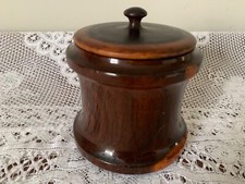 Vintage Wooden Tobacco Jar -