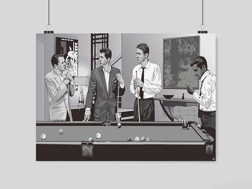 The rat pack cartoon poster - the,