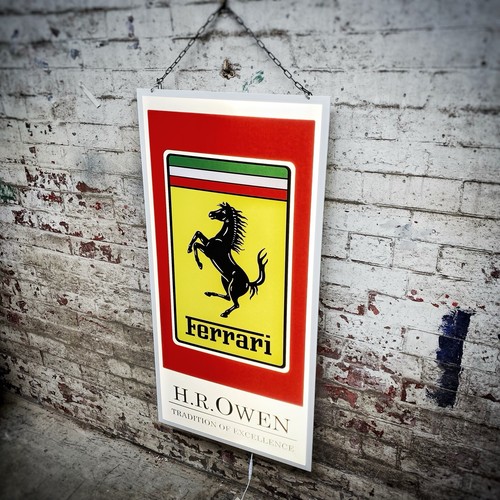 Ferrari lightbox sign - ferrari, with