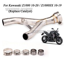 For Kawasaki Z1000 Z1000SX 10-19 Exhaust Catalyst Replacd Mid Link Pipe Slip On！