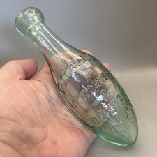 SUPERB 6 OUNCE 1890S HAMILTON TORPEDO BOTTLE R C ALLEN LEICESTER