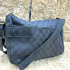 GUCCI Navy GG Canvas Messenger