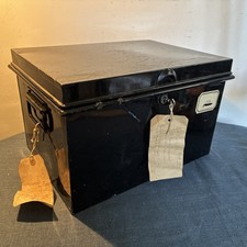 Antique Deed Box with TWO KEYS - Holmess & Son London - 15x11x9 inches