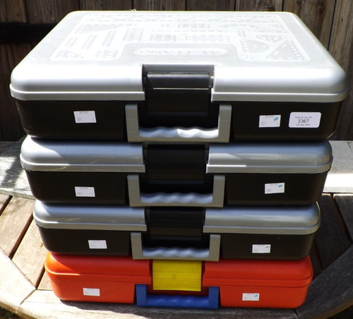 Four empty meccano suitcase - empty,