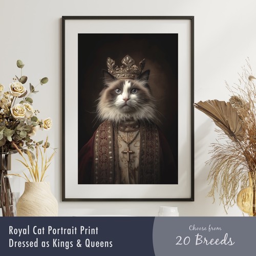 Royal cat portrait - royal, |