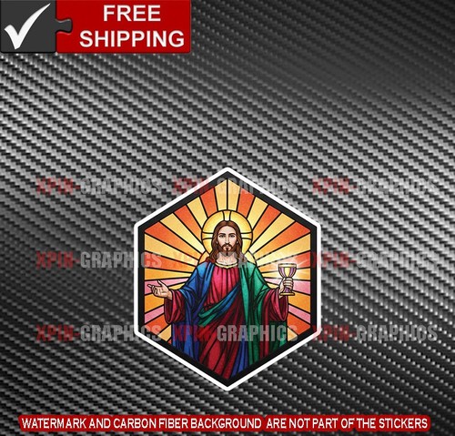 Jesus faux stained - stained, holy
