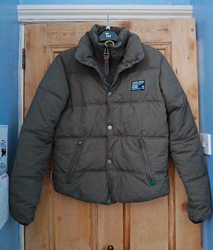Superdry brown puffer jacket - superdry,