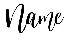 Name Only Vinyl Decal Sticker 20cm max Ideal for Balloons/Gift Boxes