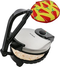 StarBlue 10" Roti Maker + FREE Warmer | Non-Stick Chapati Press | 1200W UK Plug